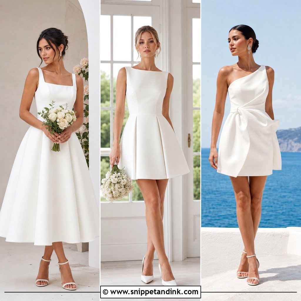 20 Wedding Dresses Simple Short: Chic Short Bridal Style Ideas