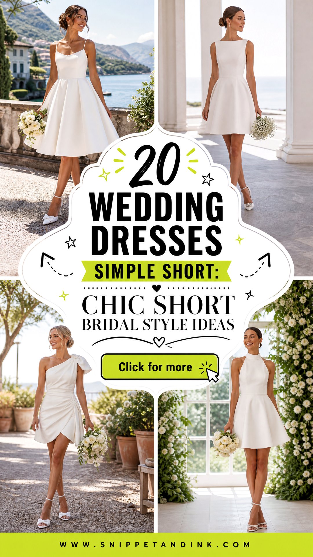20 Wedding Dresses Simple Short Chic Short Bridal Style Ideas - 20 Wedding Dresses Simple Short: Chic Short Bridal Style Ideas