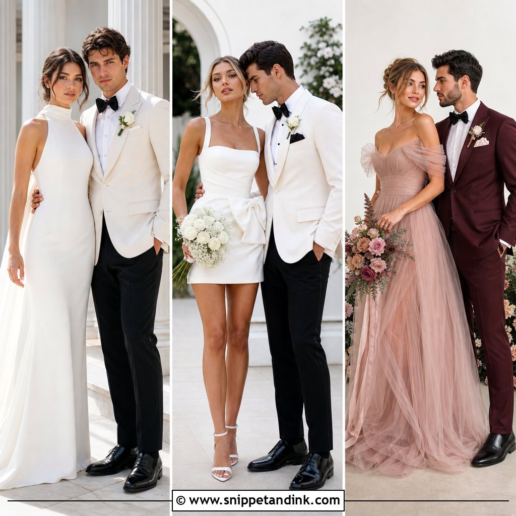 20 Wedding Dresses for Couple Stylish Coordinated Ideas