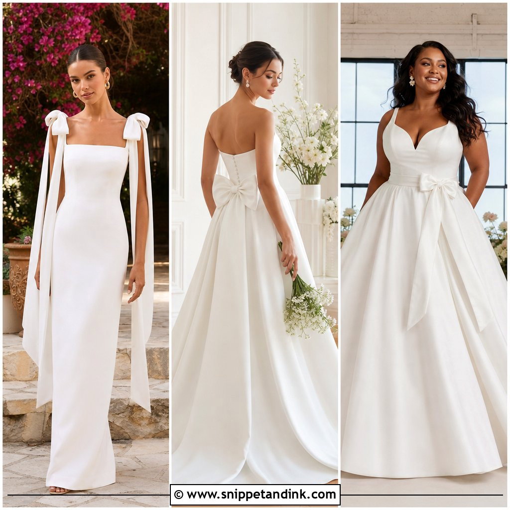 20 Wedding Dresses with Bow: Romantic Styles for Chic Brides