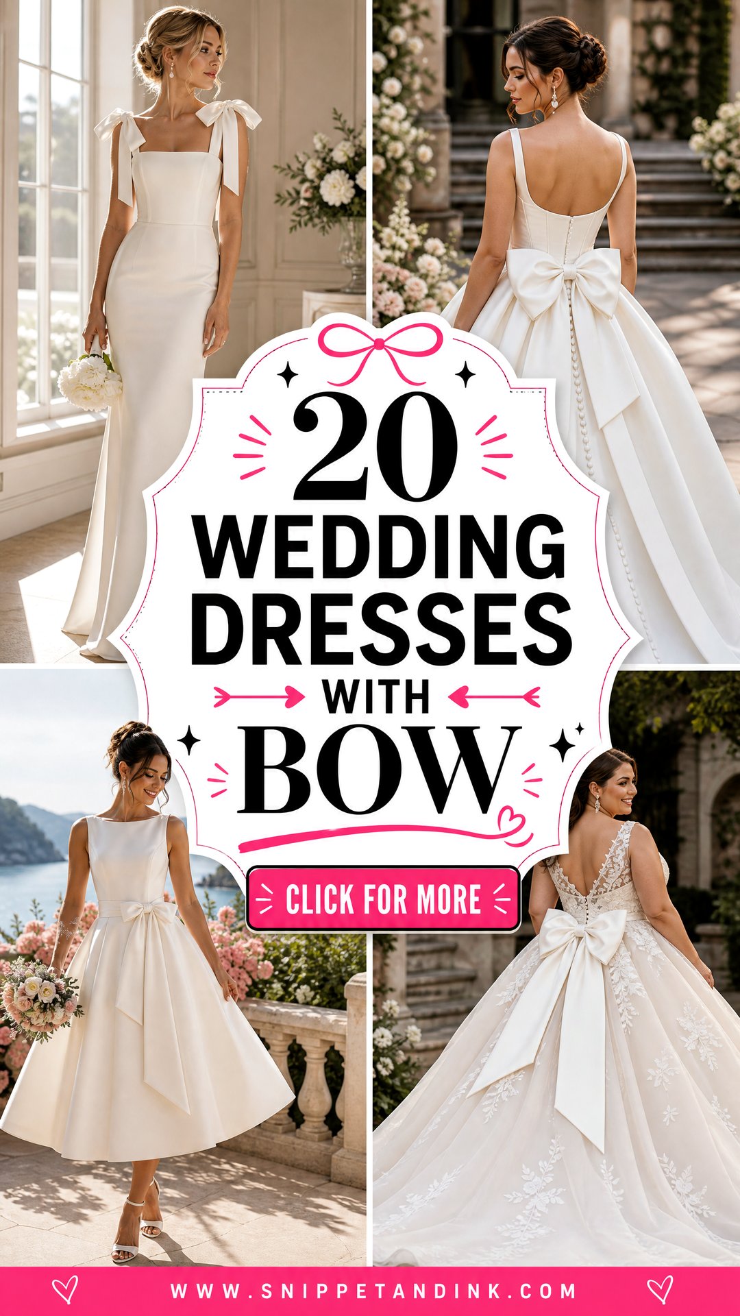 20 Wedding Dresses with Bow Romantic Styles for Chic Brides - 20 Wedding Dresses with Bow: Romantic Styles for Chic Brides