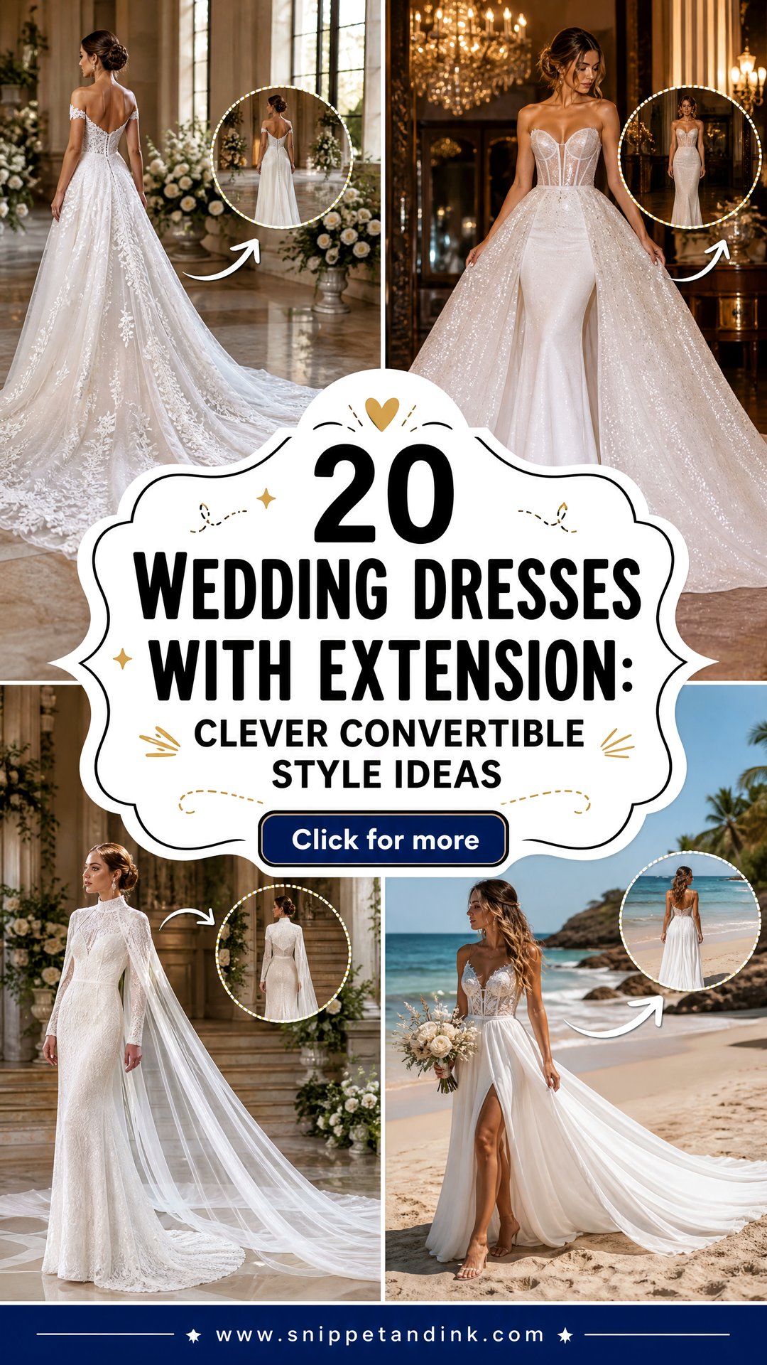 20 Wedding Dresses with Extension Clever Convertible Style Ideas - 20 Wedding Dresses with Extension: Clever Convertible Style Ideas