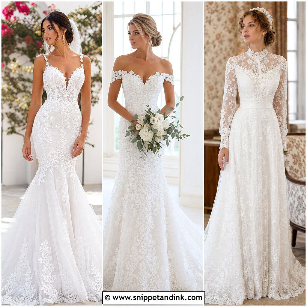 20 Wedding Dresses with Lace: Romantic Looks for Every Bride