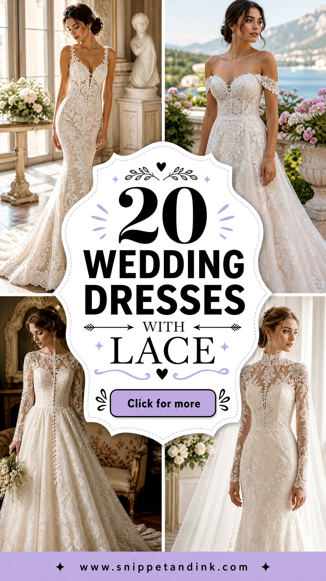 20 Wedding Dresses with Lace Romantic Looks for Every Bride - 20 Wedding Dresses with Lace: Romantic Looks for Every Bride