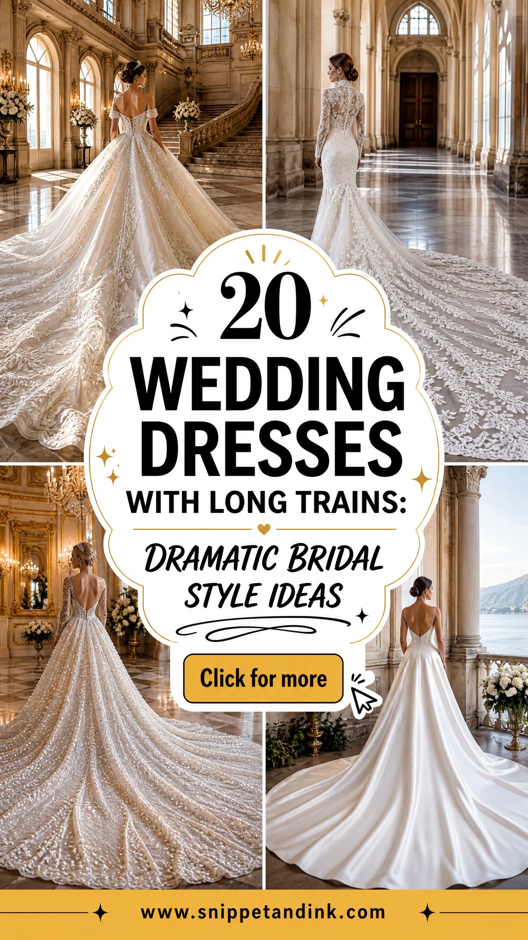 20 Wedding Dresses with Long Trains Dramatic Bridal Style Ideas - 20 Wedding Dresses with Long Trains: Dramatic Bridal Style Ideas