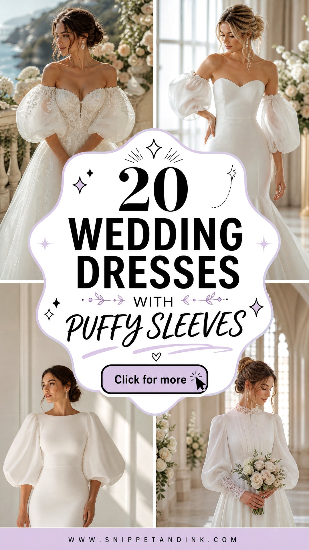 20 Wedding Dresses with Puffy Sleeves Dreamy Looks for Brides - 20 Wedding Dresses with Puffy Sleeves: Dreamy Looks for Brides