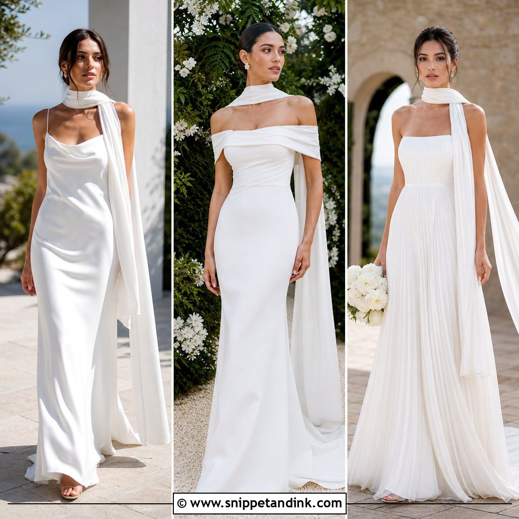 20 Wedding Dresses with Scarf: Chic Styling Ideas for Brides