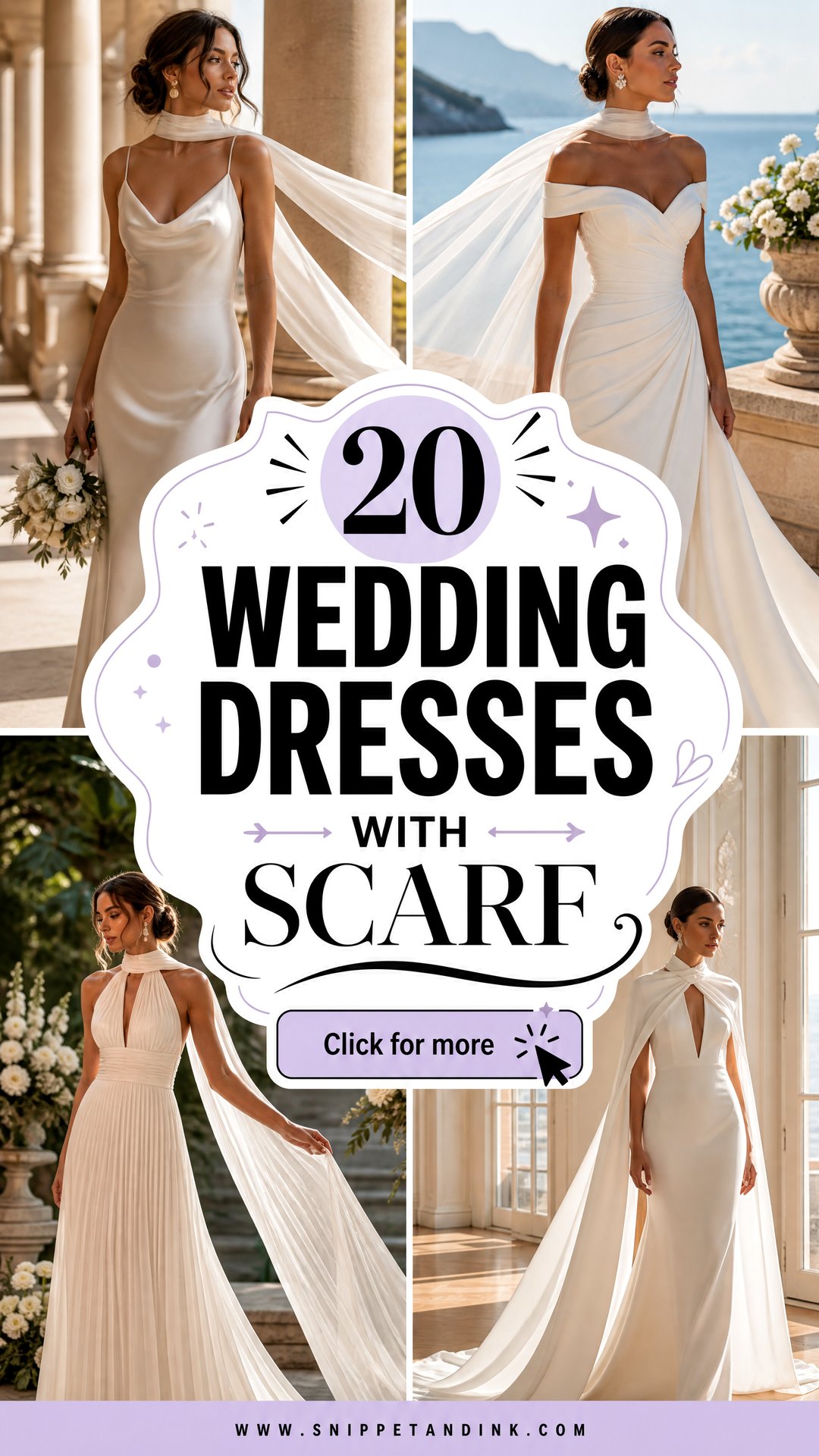 20 Wedding Dresses with Scarf Chic Styling Ideas for Brides - 20 Wedding Dresses with Scarf: Chic Styling Ideas for Brides