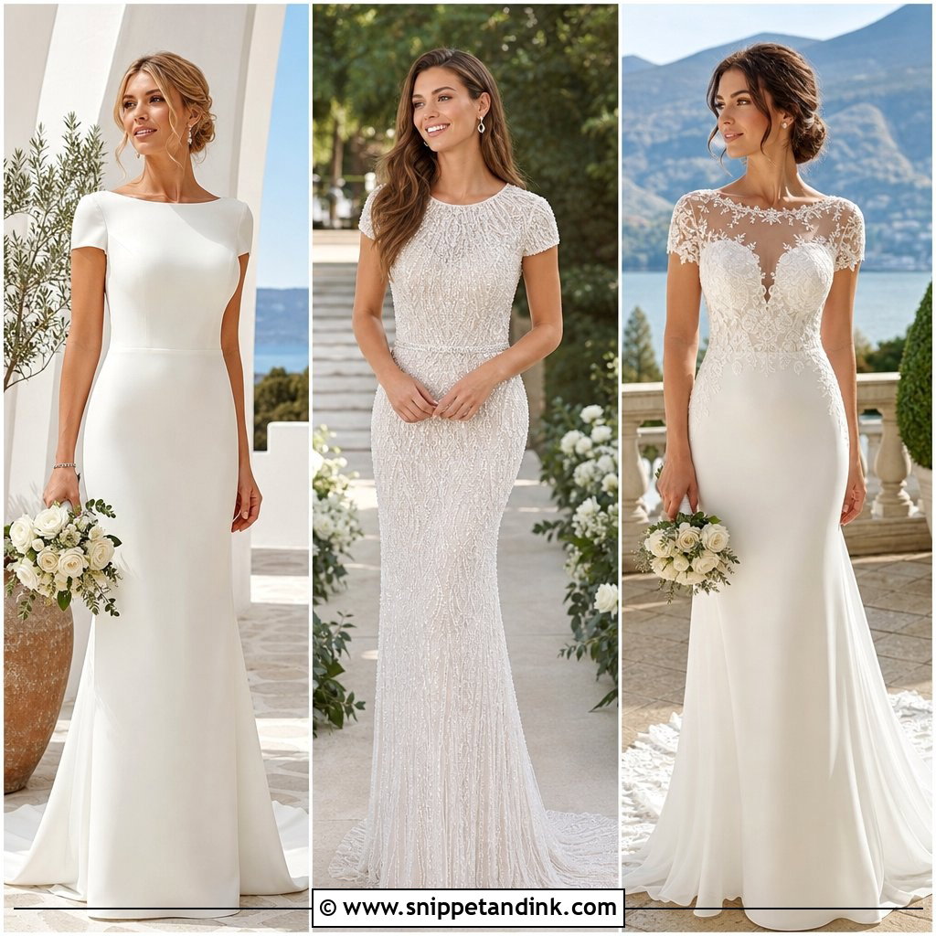 20 Wedding Dresses with Short Sleeves: Chic Bridal Looks