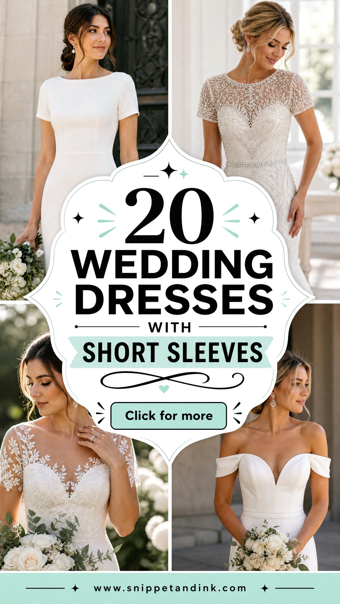 20 Wedding Dresses with Short Sleeves Chic Bridal Looks - 20 Wedding Dresses with Short Sleeves: Chic Bridal Looks