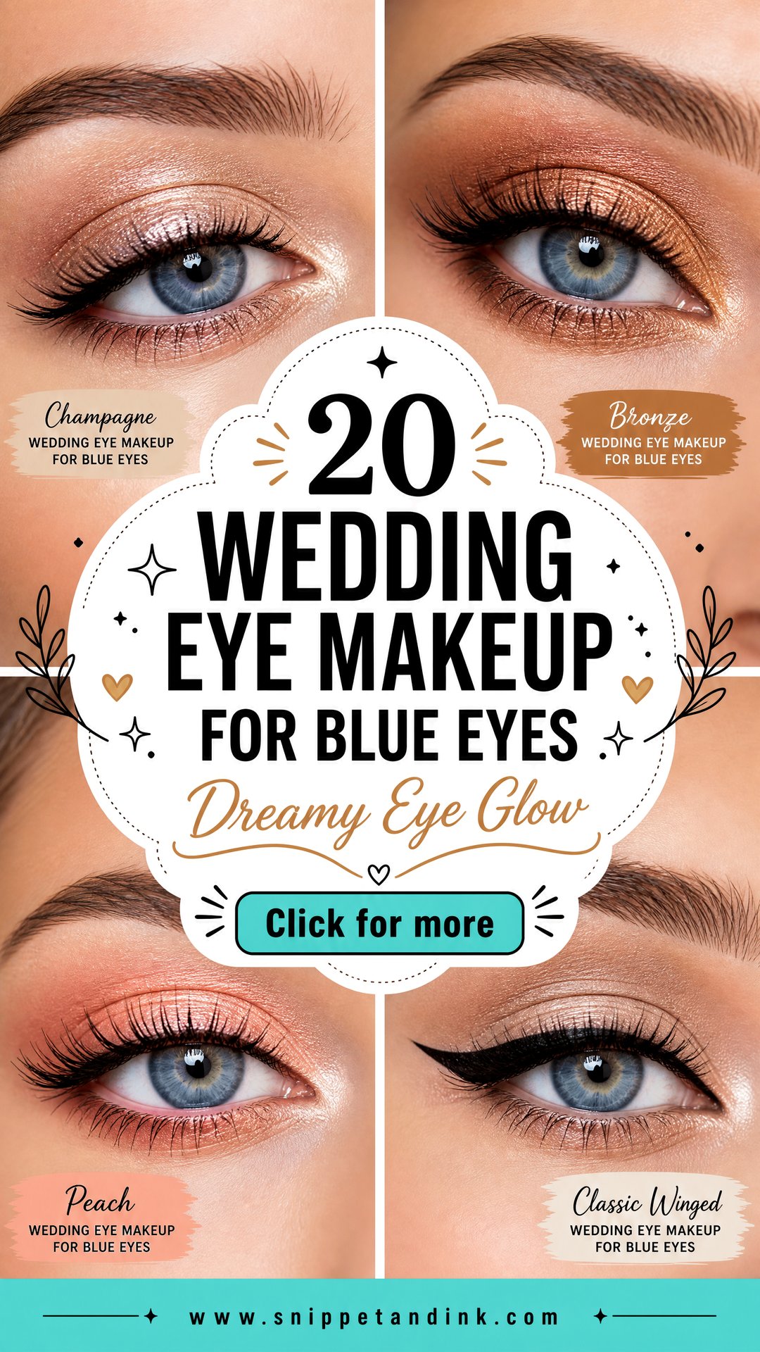 20 Wedding Eye Makeup for Blue Eyes for a Dreamy Glow - 20 Wedding Eye Makeup for Blue Eyes for a Dreamy Glow