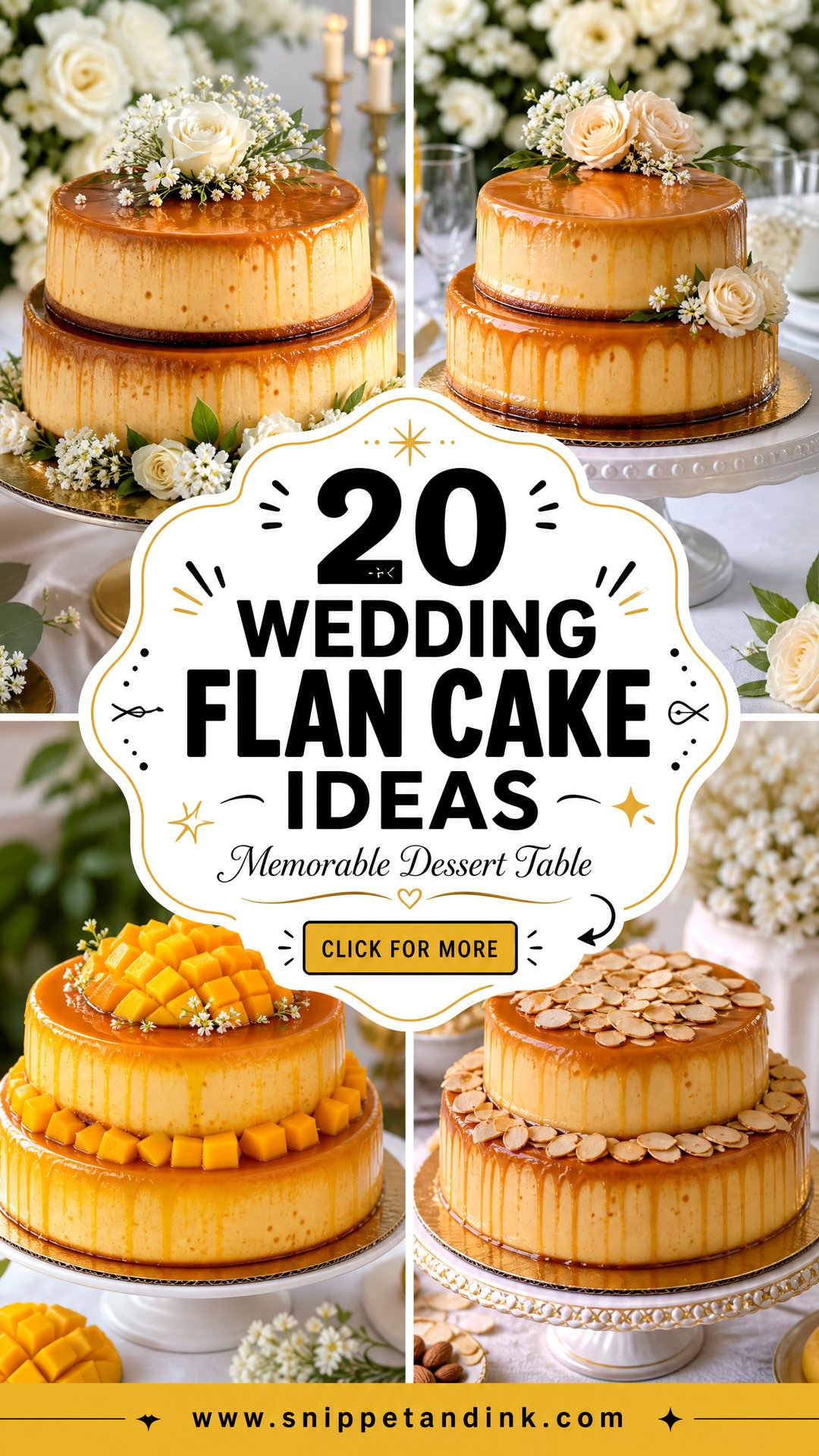 20 Wedding Flan Cake Ideas for a Memorable Dessert Table - 20 Wedding Flan Cake Ideas for a Memorable Dessert Table