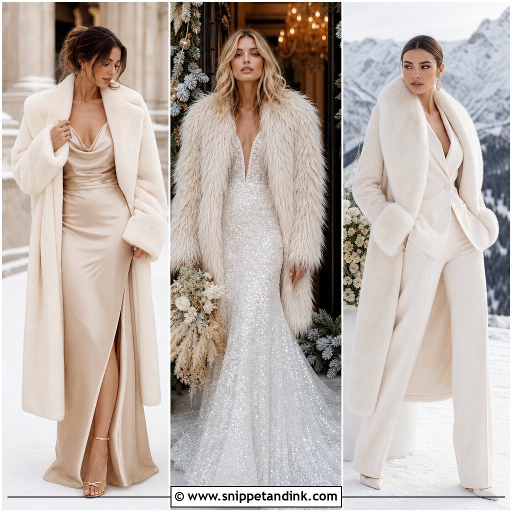 20 Wedding Fur Coat Ideas Chic Winter Layers for Brides