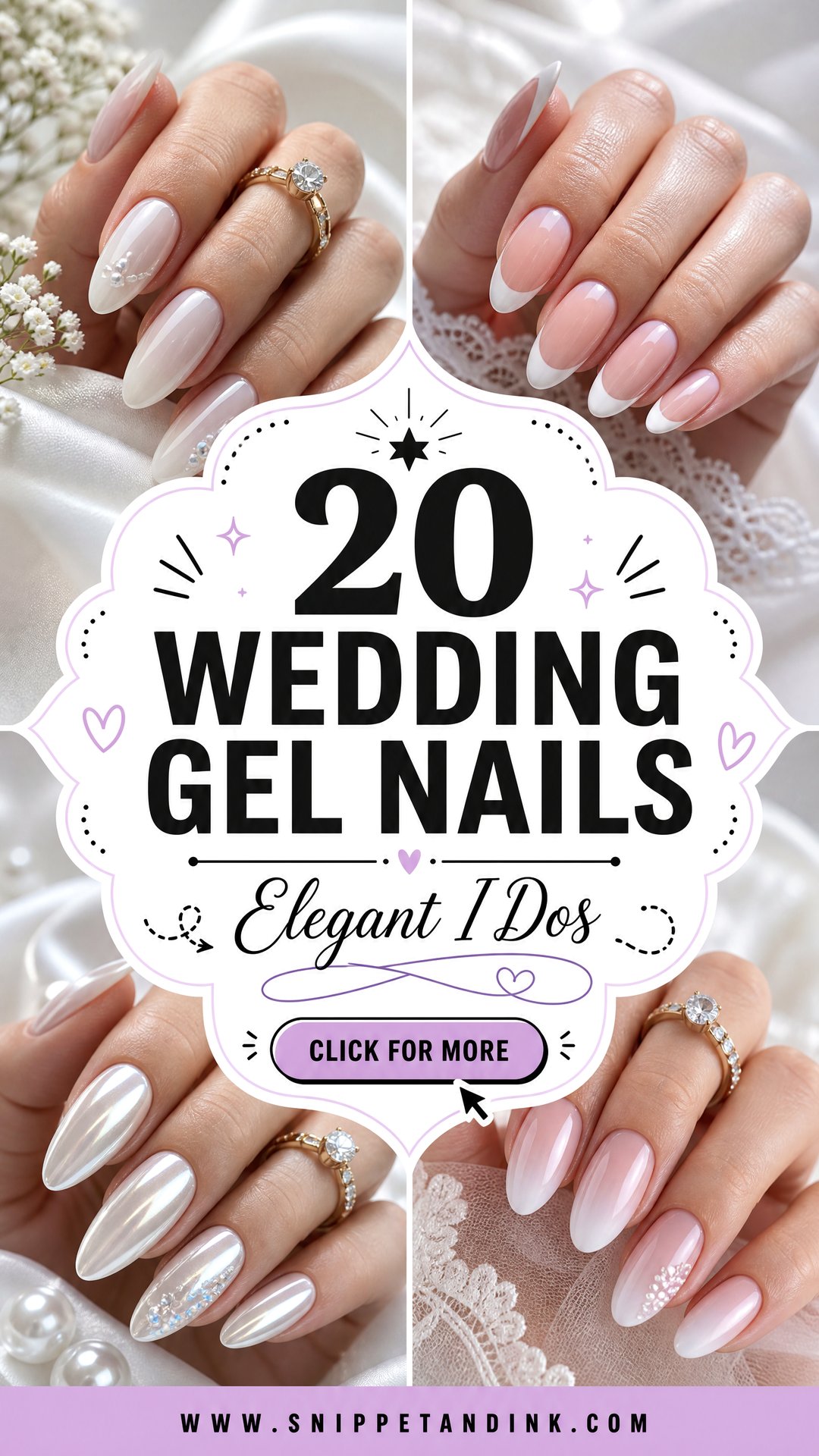 20 Wedding Gel Nails Brides Will Love for Elegant I Dos - 20 Wedding Gel Nails Brides Will Love for Elegant I Dos