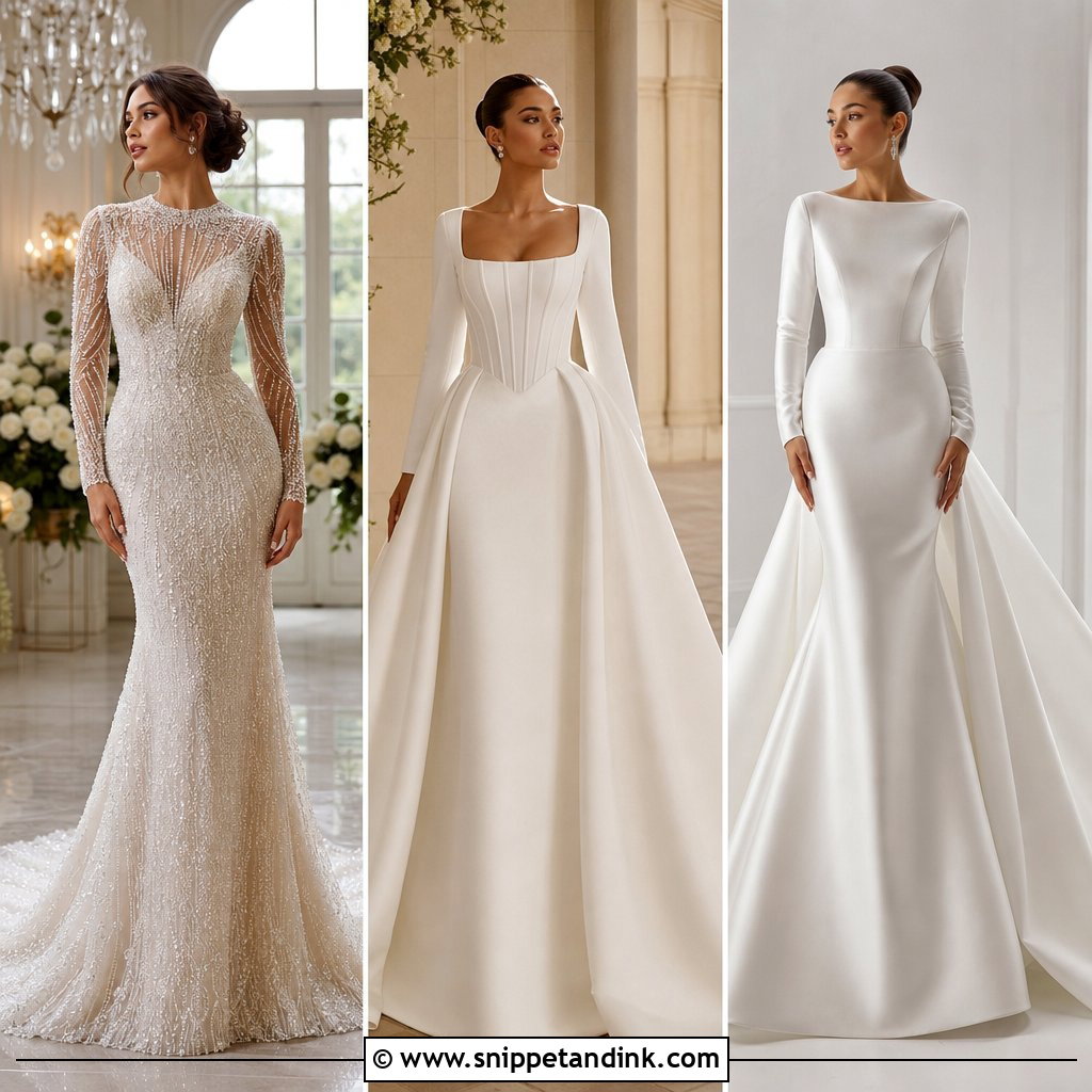 20 Wedding Gown Long Sleeve Ideas for Timeless Modern Brides