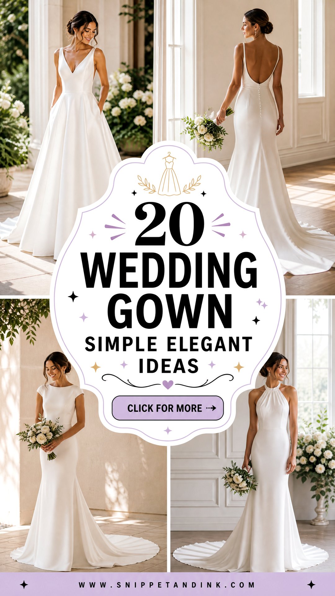 20 Wedding Gown Simple Elegant Ideas for Effortless Bridal Style - 20 Wedding Gown Simple Elegant Ideas for Effortless Bridal Style