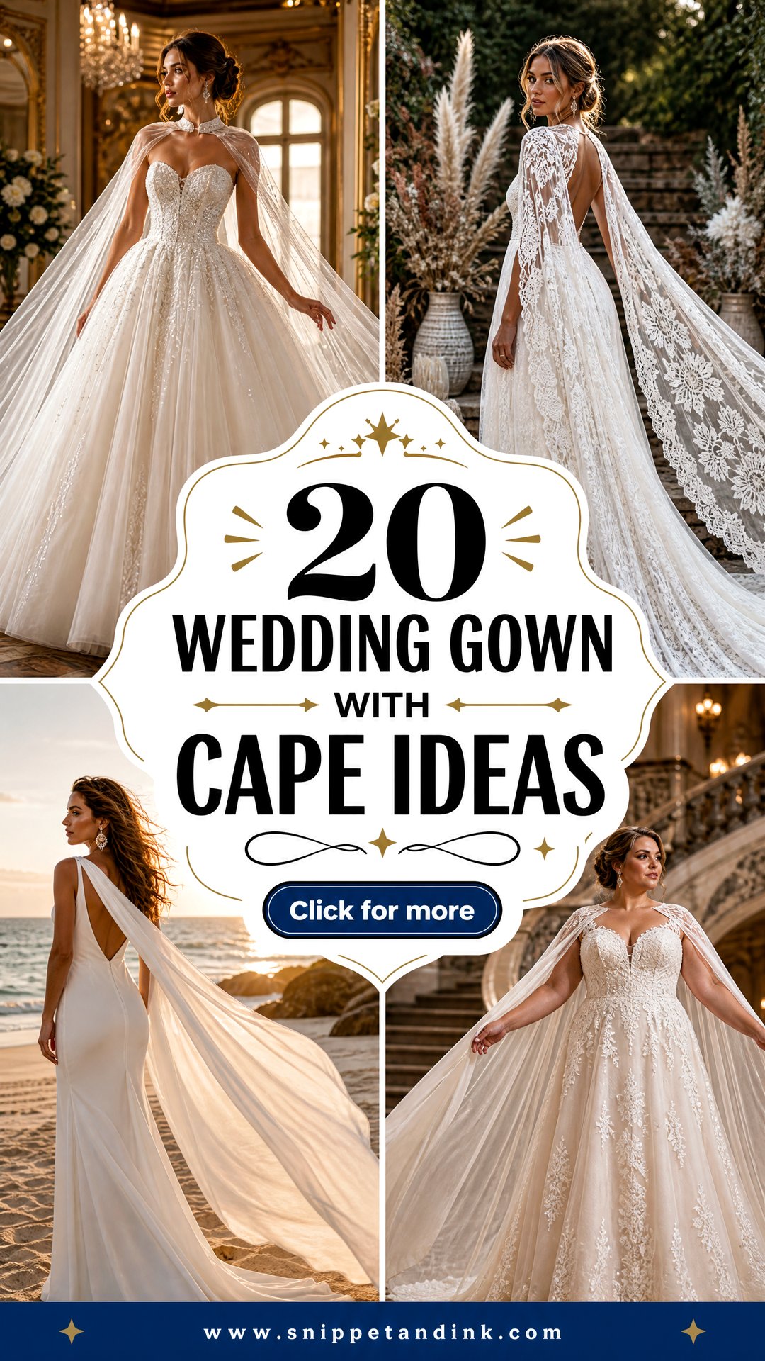 20 Wedding Gown with Cape Ideas Regal Looks for Modern Brides - 20 Wedding Gown with Cape Ideas: Regal Looks for Modern Brides