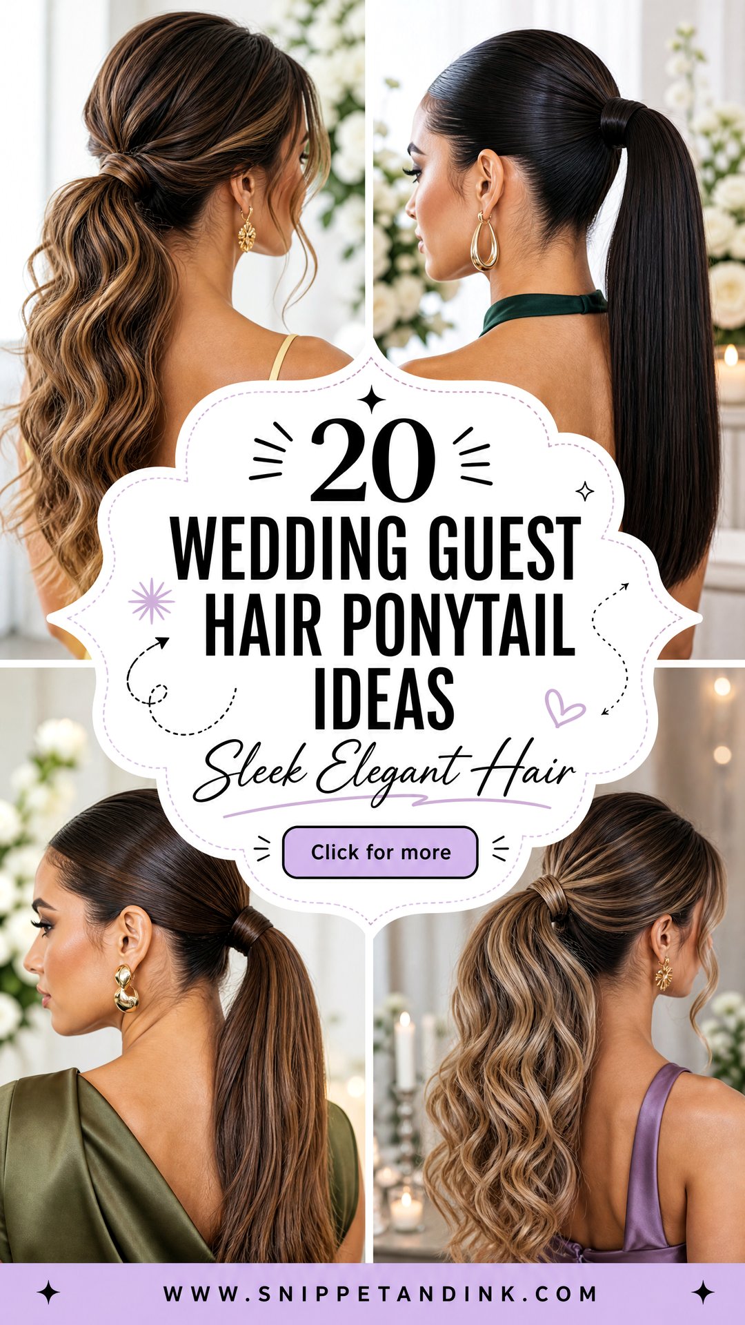 20 Wedding Guest Hair Ponytail Ideas for Sleek Elegance - 20 Wedding Guest Hair Ponytail Ideas for Sleek Elegance