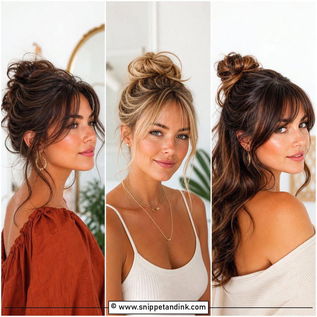 20 Wedding Guest Hair With Bangs Ideas for Pretty Framing