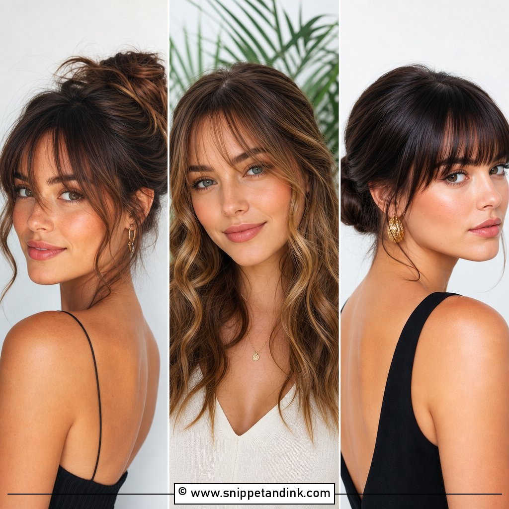 20 Wedding Guest Hairstyles Bangs Ideas for Chic Framing