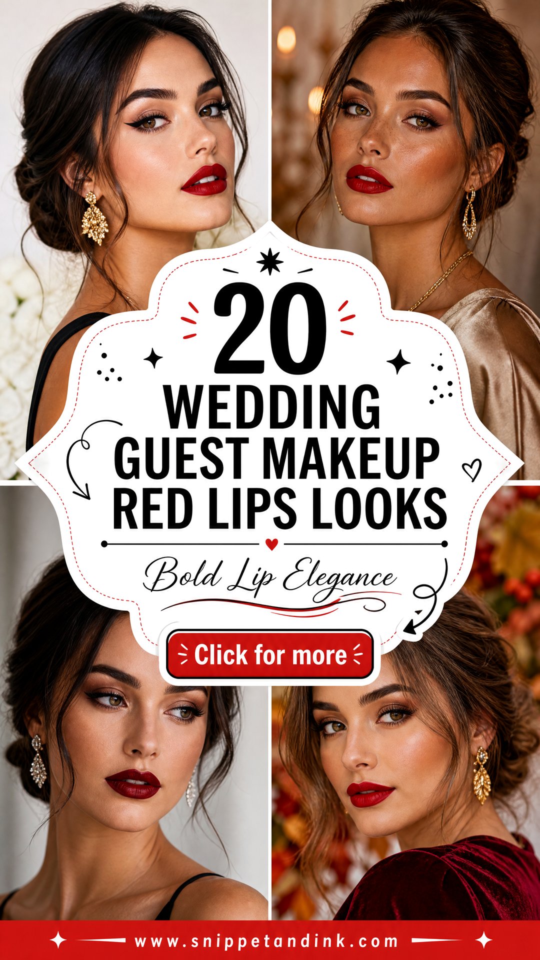 20 Wedding Guest Makeup Red Lips Looks for Bold Elegance - 20 Wedding Guest Makeup Red Lips Looks for Bold Elegance