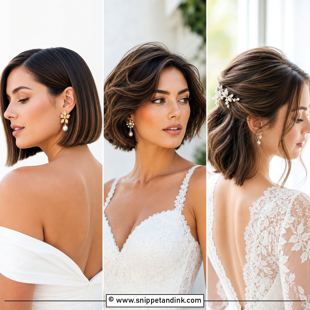 20 Wedding Hair Bob Length Ideas for Chic Modern Brides