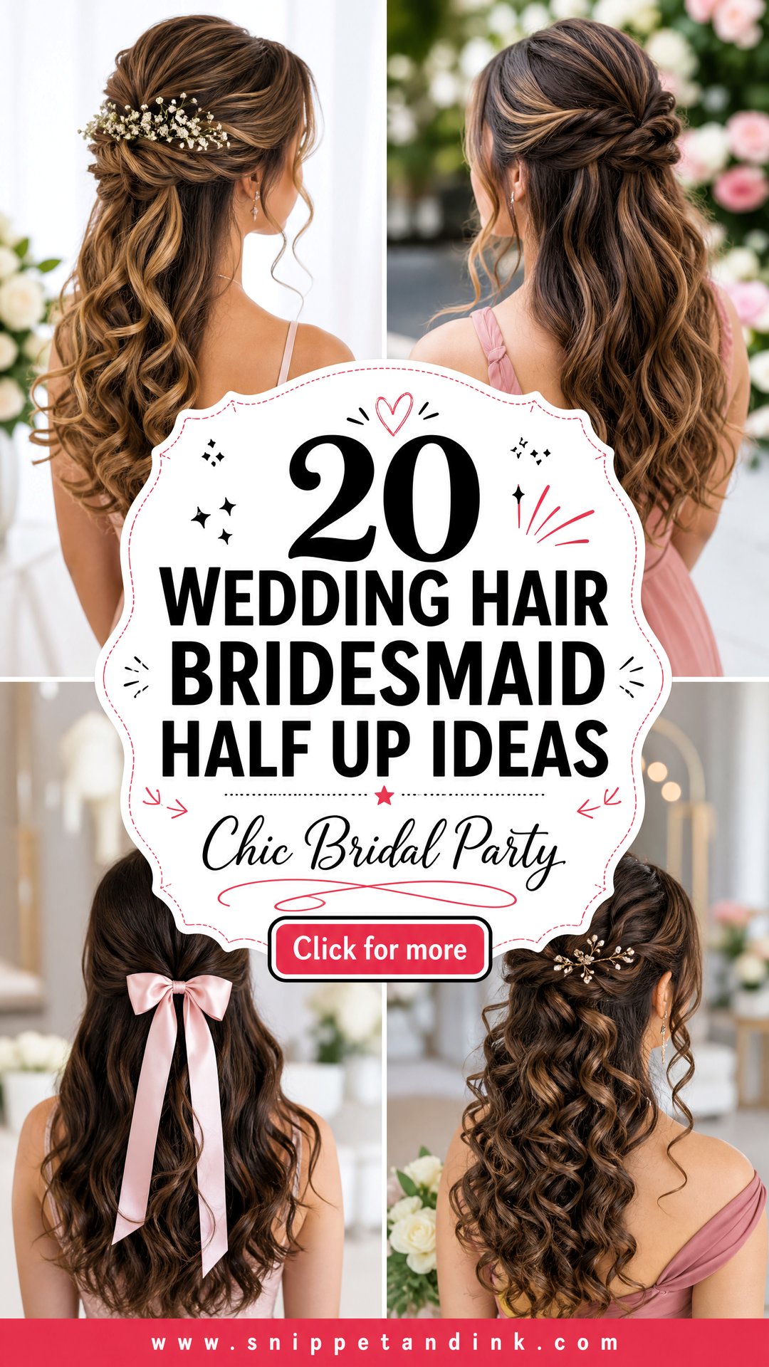 20 Wedding Hair Bridesmaid Half Up Ideas for Chic Looks - 20 Wedding Hair Bridesmaid Half Up Ideas for Chic Looks