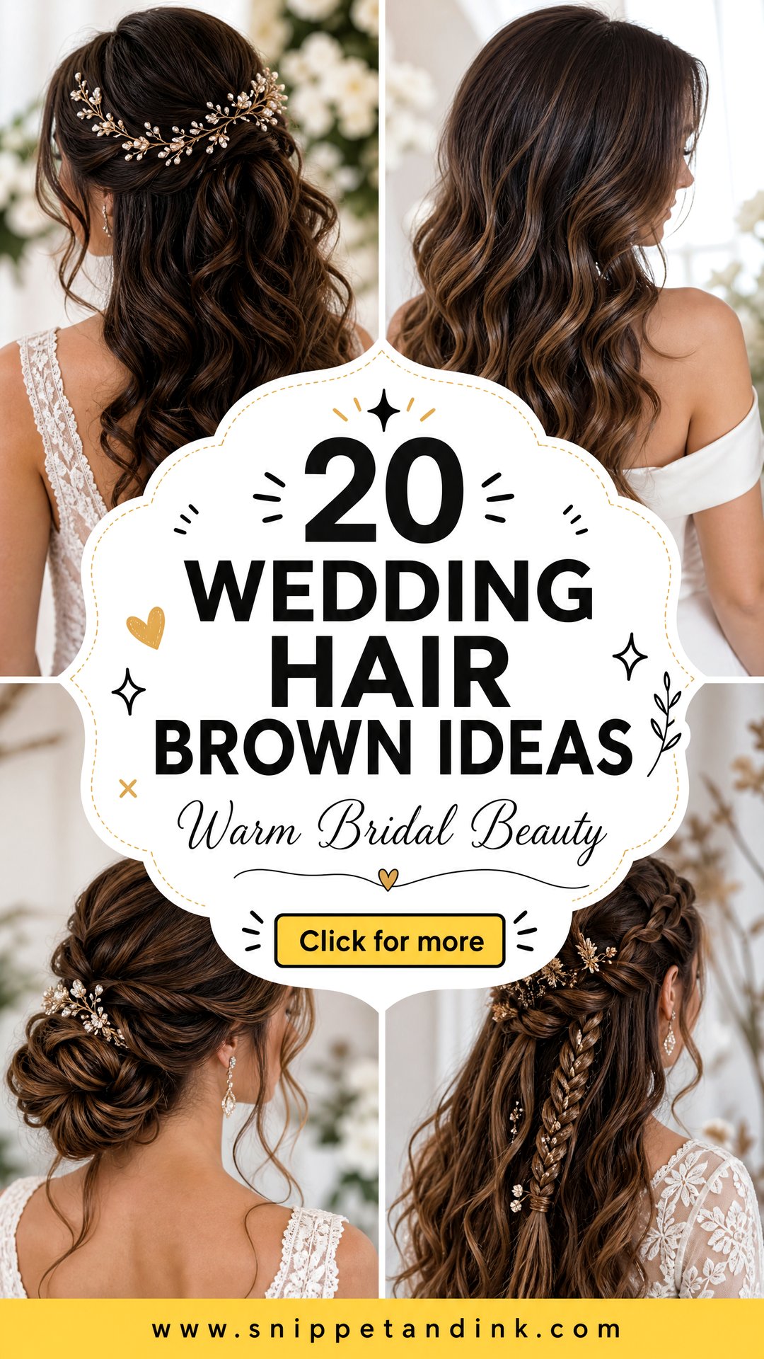 20 Wedding Hair Brown Ideas for Warm Bridal Beauty - 20 Wedding Hair Brown Ideas for Warm Bridal Beauty