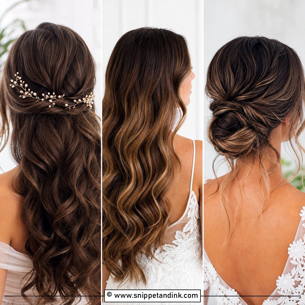 20 Wedding Hair Brown Ideas for Warm Bridal Beauty