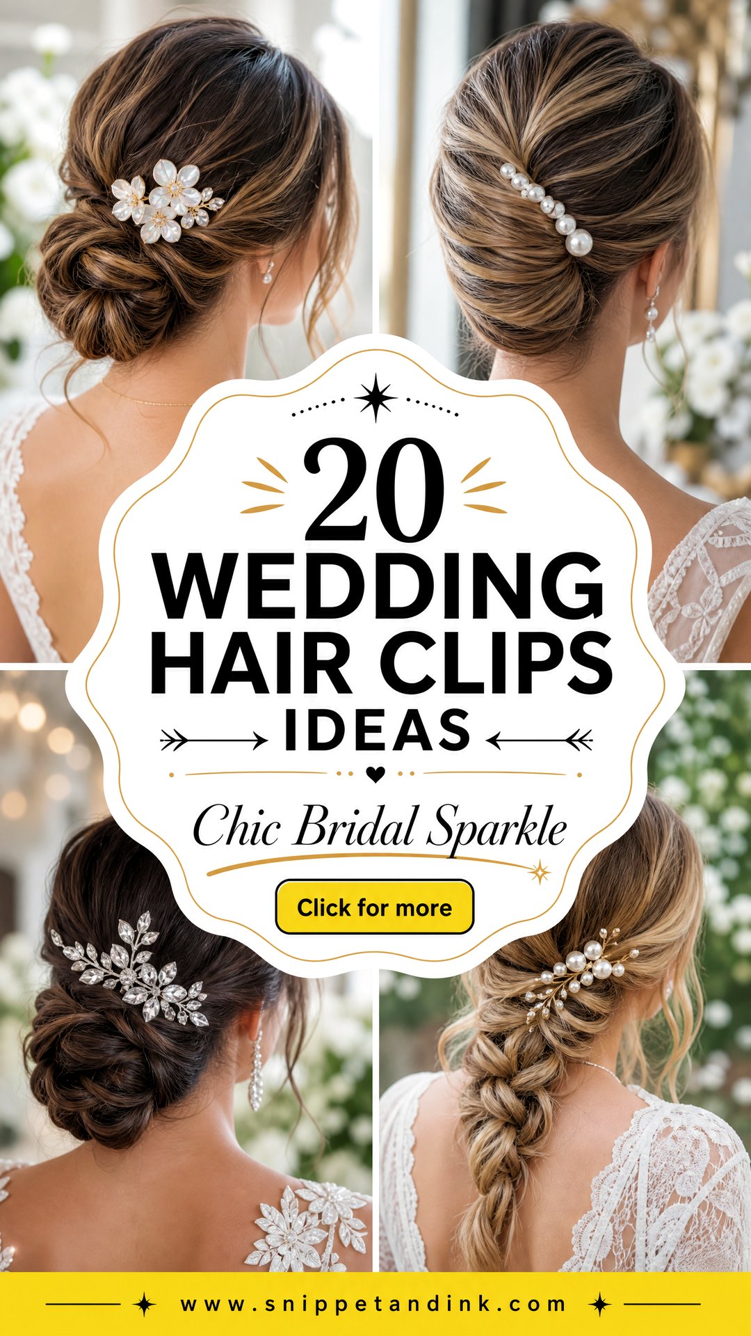 20 Wedding Hair Clips Ideas for Chic Bridal Sparkle - 20 Wedding Hair Clips Ideas for Chic Bridal Sparkle