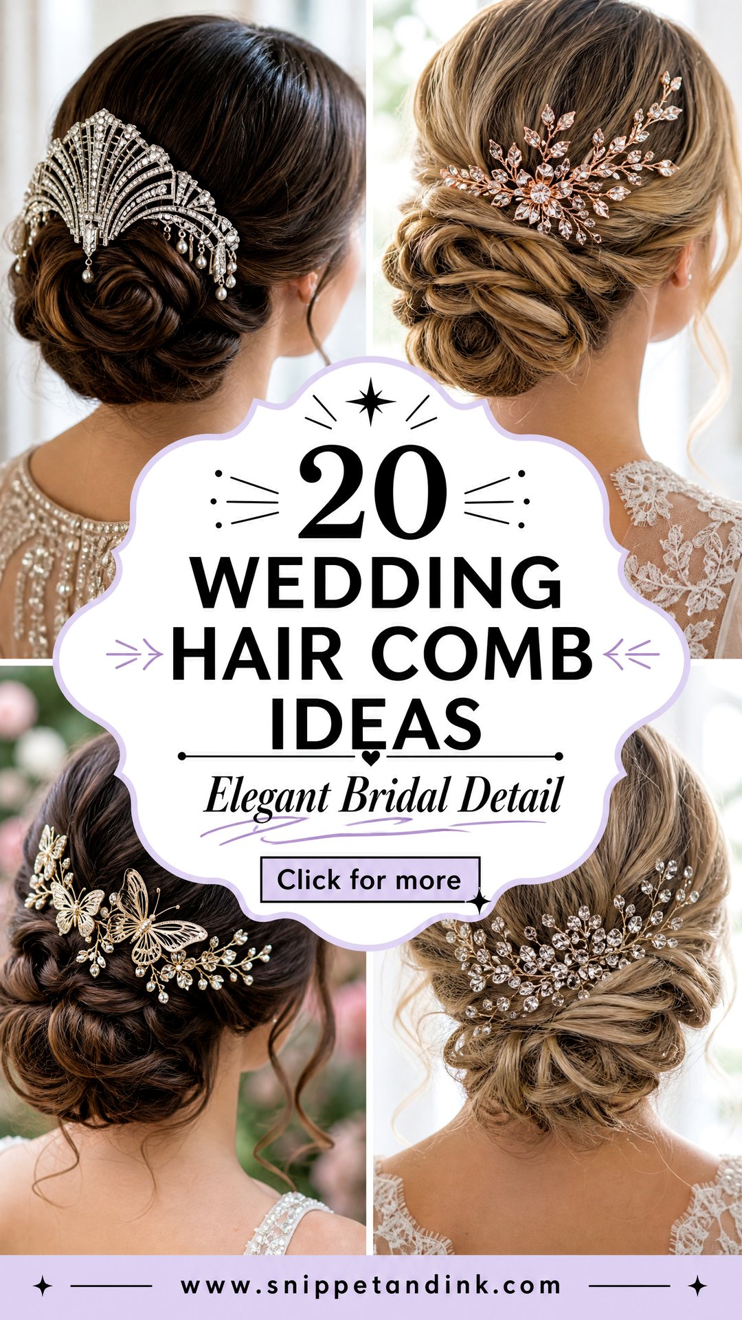 20 Wedding Hair Comb Ideas for Elegant Bridal Detail - 20 Wedding Hair Comb Ideas for Elegant Bridal Detail