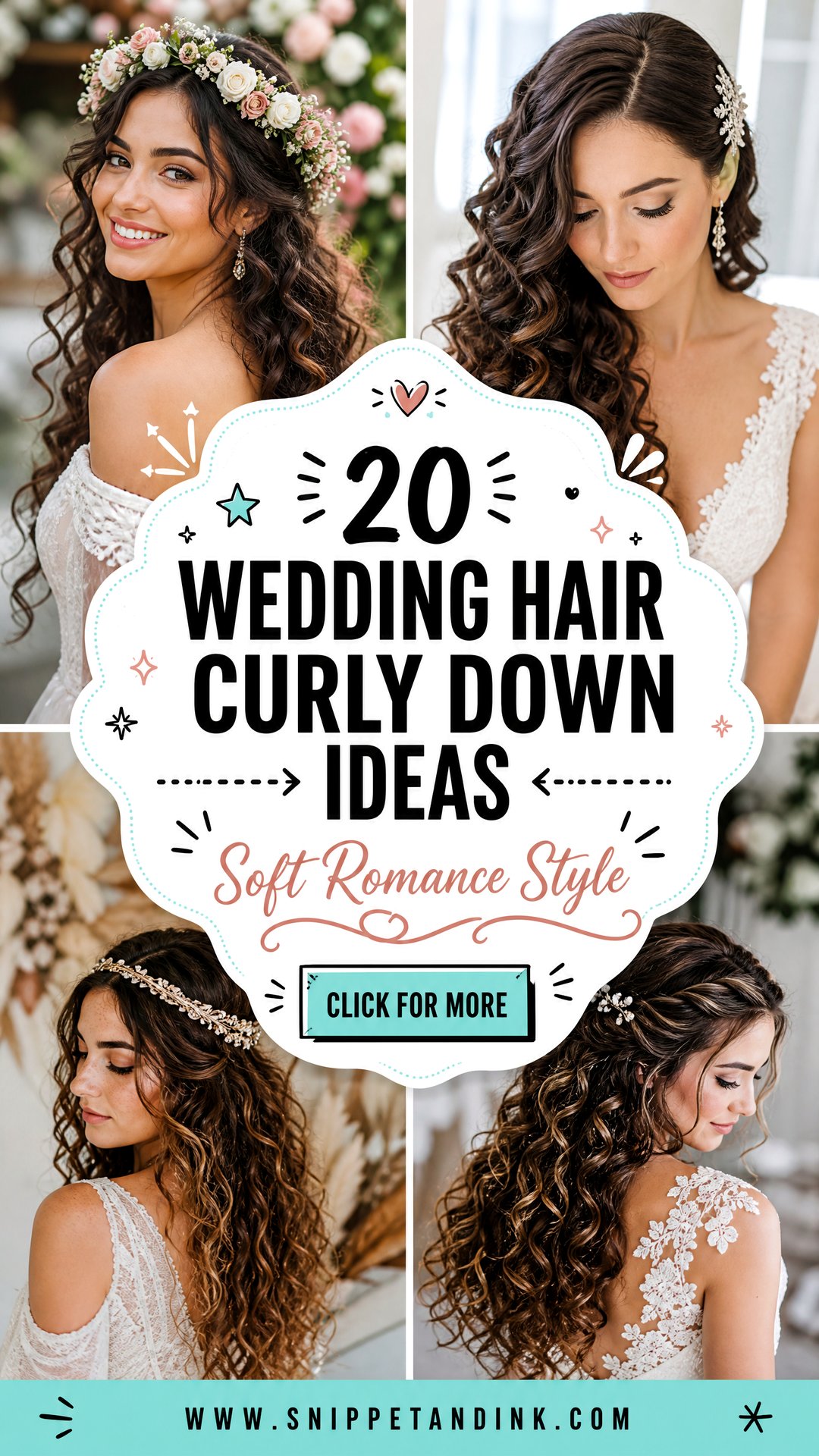 20 Wedding Hair Curly Down Ideas for Soft Romance - 20 Wedding Hair Curly Down Ideas for Soft Romance