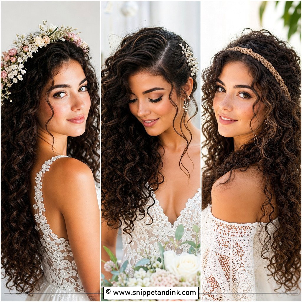20 Wedding Hair Curly Down Ideas for Soft Romance