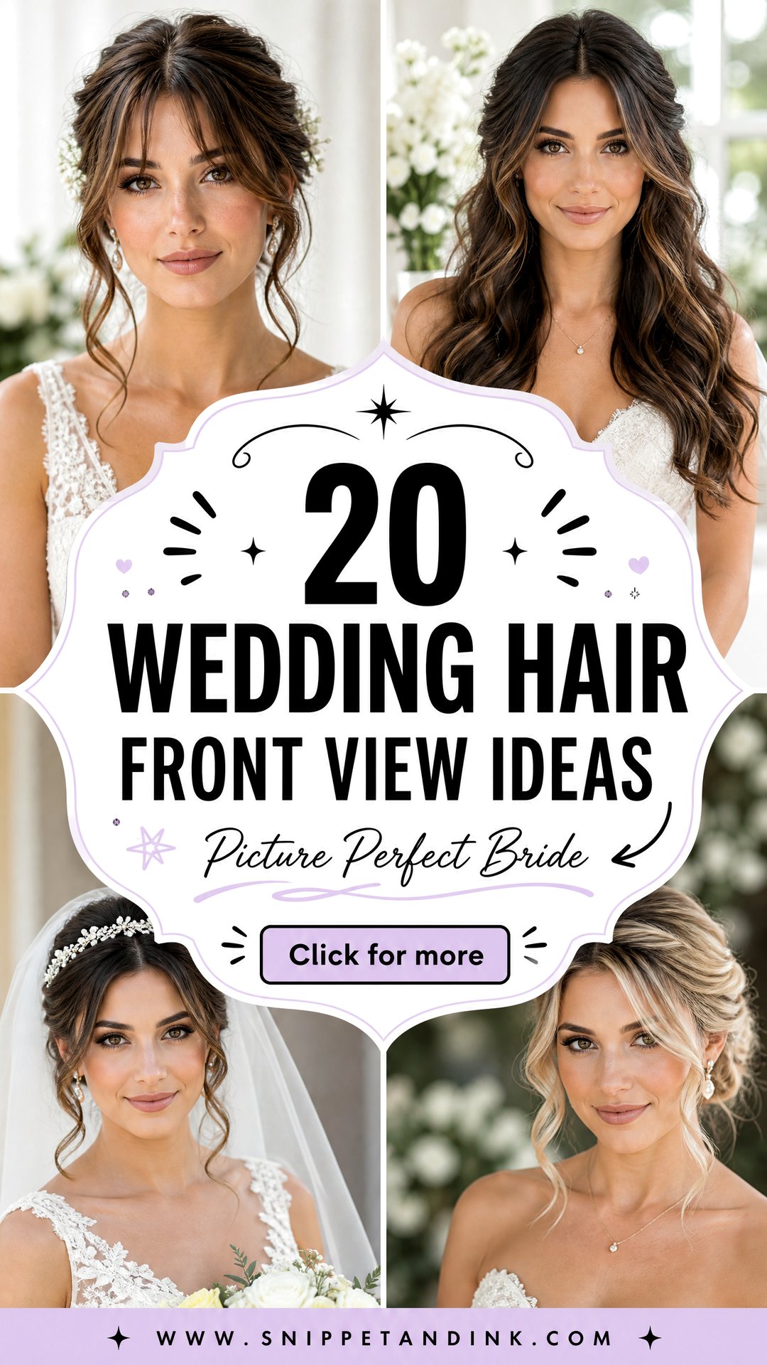 20 Wedding Hair Front View Ideas for Picture-Perfect Brides - 20 Wedding Hair Front View Ideas for Picture-Perfect Brides