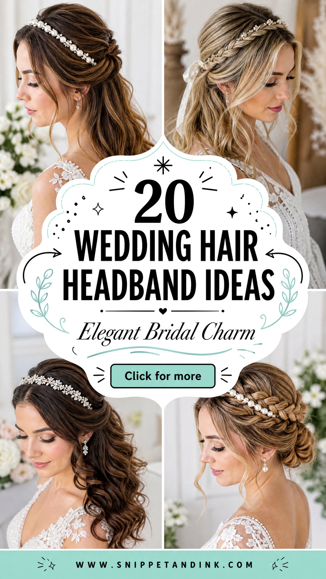 20 Wedding Hair Headband Ideas for Elegant Bridal Charm - 20 Wedding Hair Headband Ideas for Elegant Bridal Charm