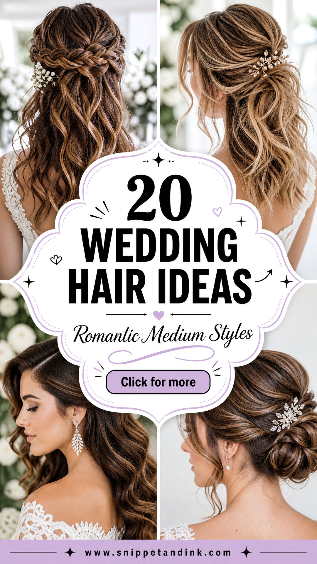 20 Wedding Hair Ideas for Medium Length Romantic Looks - 20 Wedding Hair Ideas for Medium Length: Romantic Looks