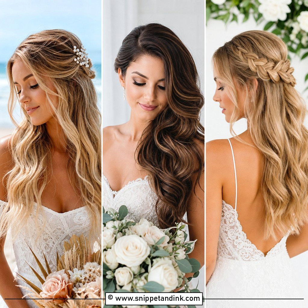 20 Wedding Hair Long Down Ideas for Romantic Bridal Beauty