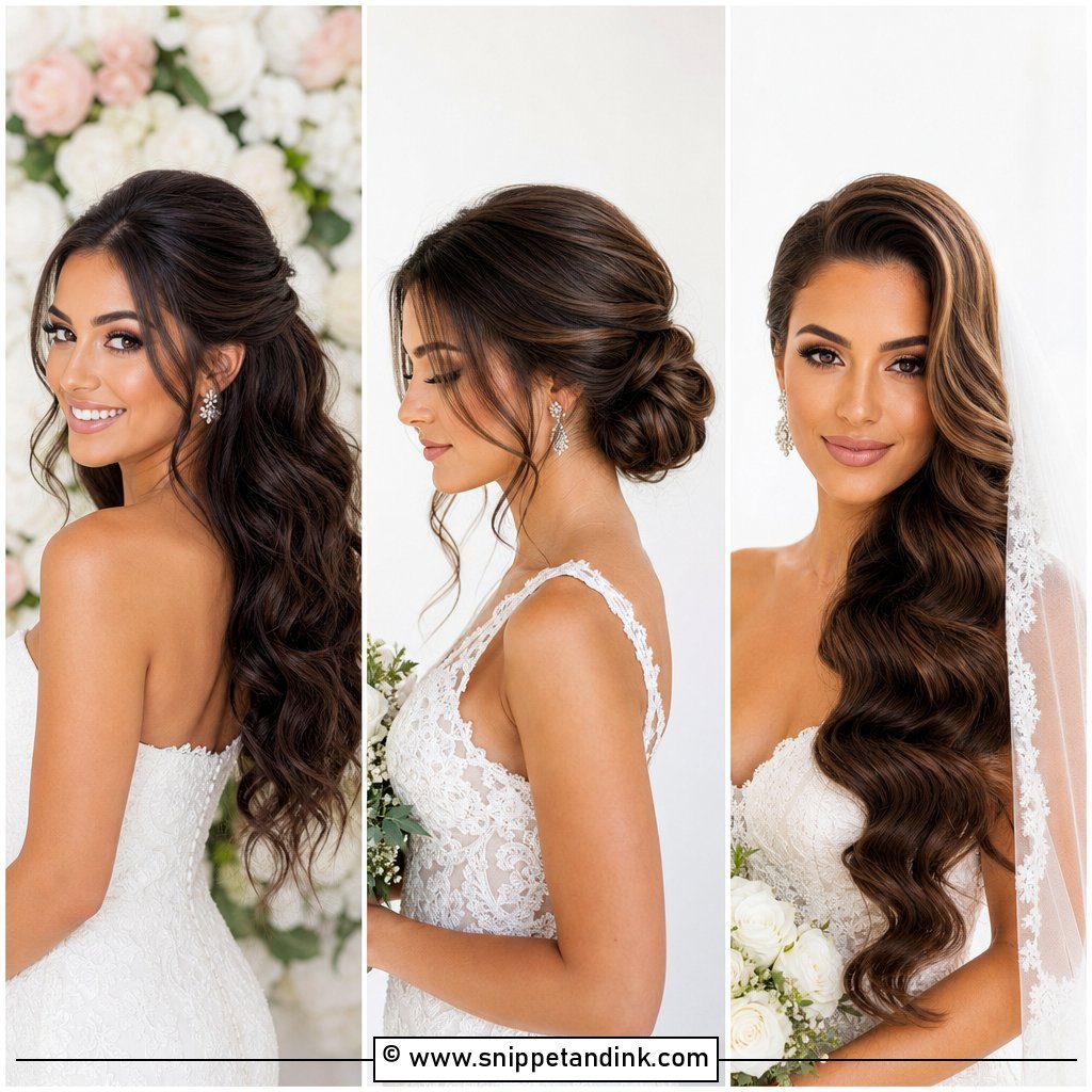20 Wedding Hair One Side Pulled Back Ideas for Soft Glam