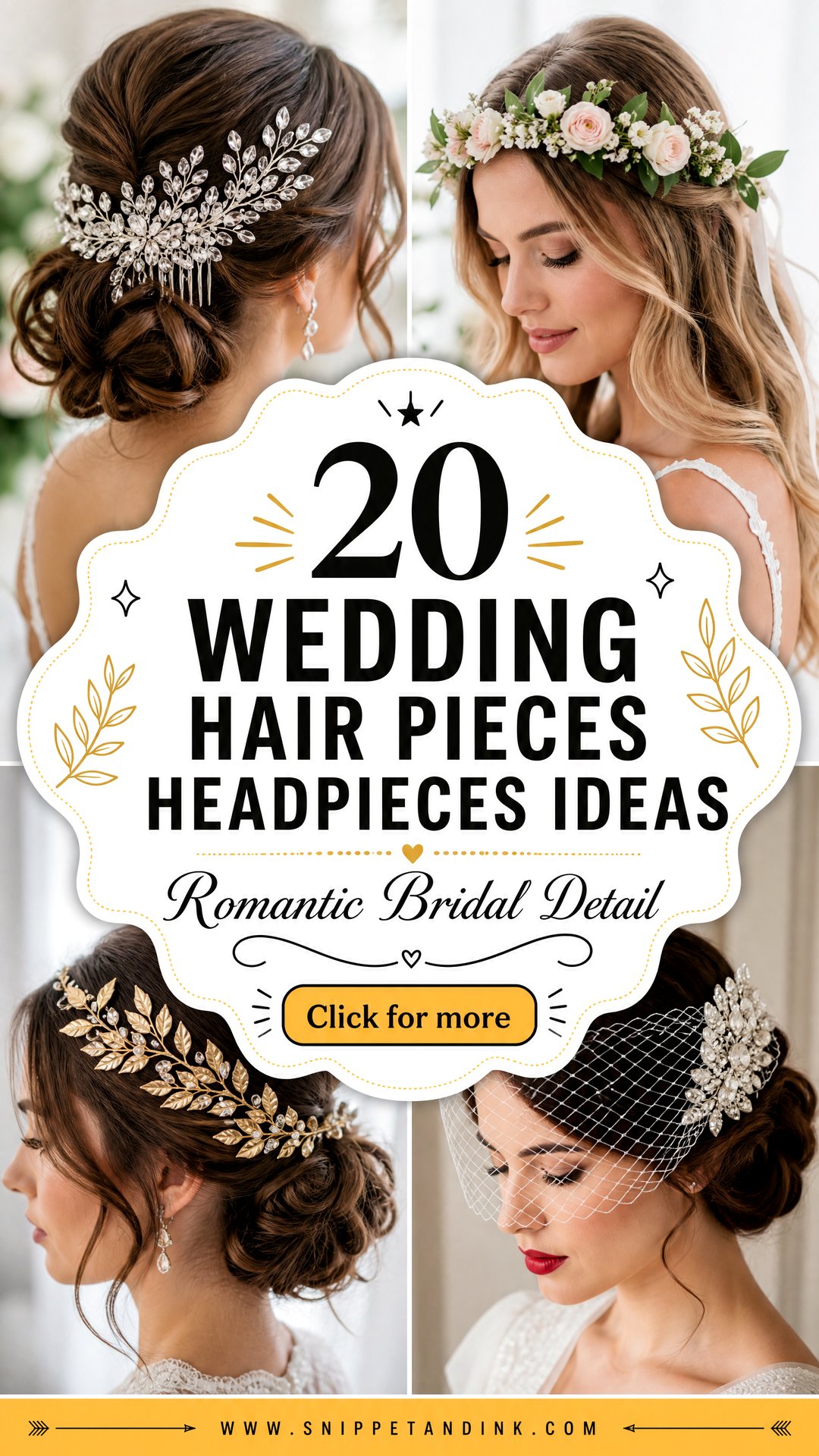 20 Wedding Hair Pieces Headpieces for Romantic Bridal Style - 20 Wedding Hair Pieces Headpieces for Romantic Bridal Style
