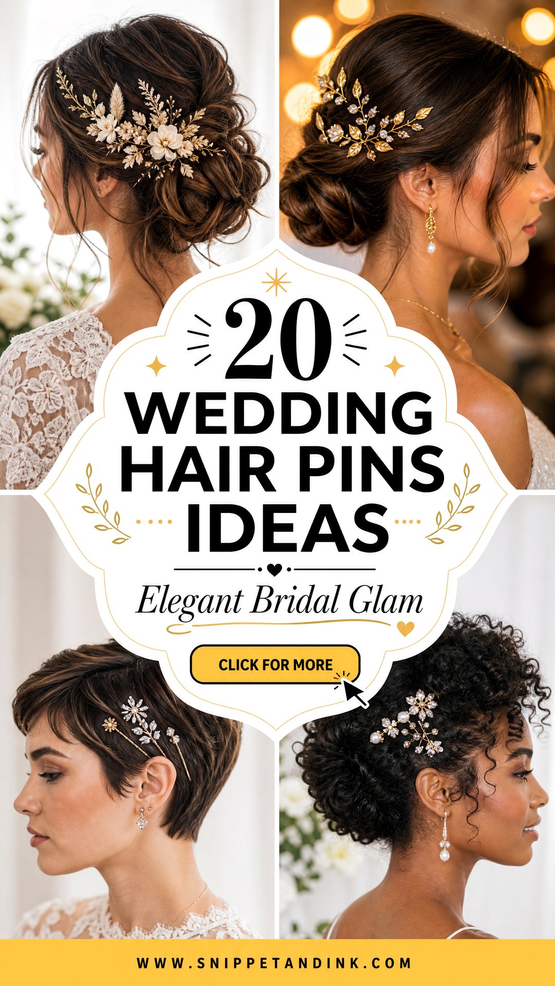 20 Wedding Hair Pins Elegant Accessories for Bridal Glam - 20 Wedding Hair Pins: Elegant Accessories for Bridal Glam