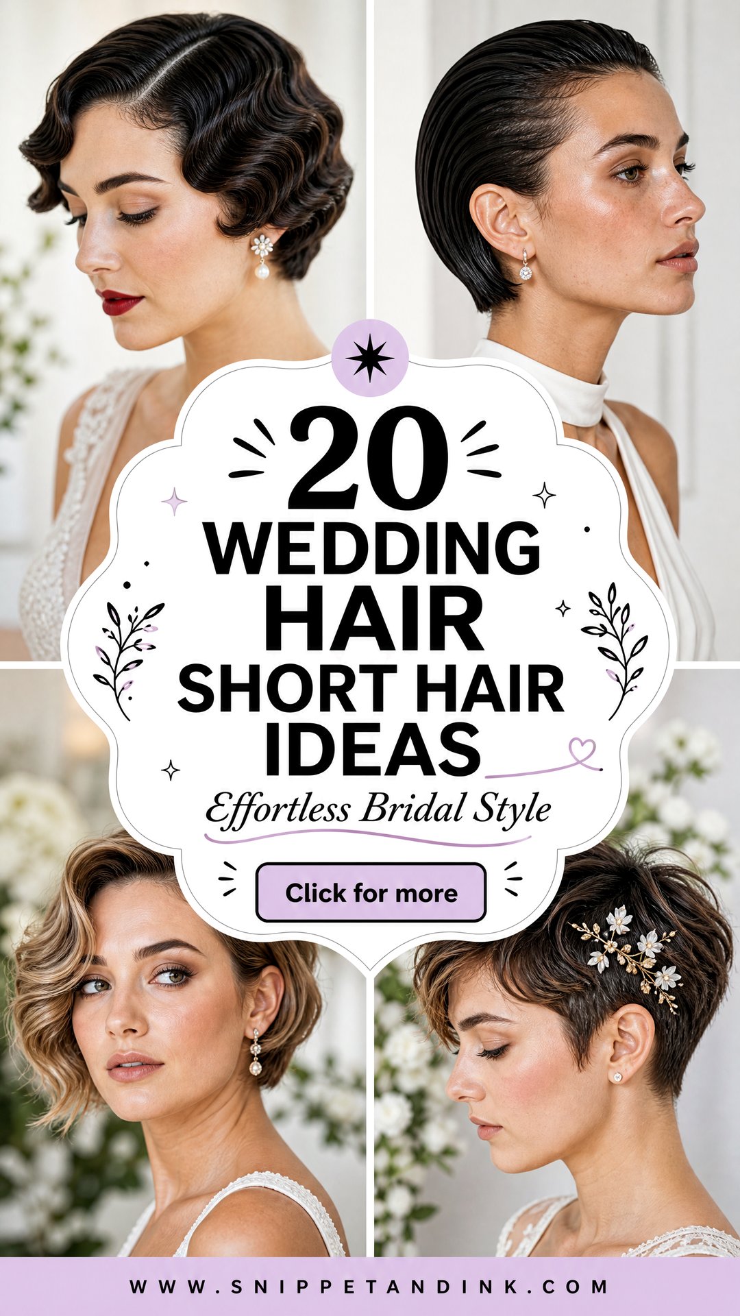 20 Wedding Hair Short Hair Ideas for Effortless Bridal Style - 20 Wedding Hair Short Hair Ideas for Effortless Bridal Style