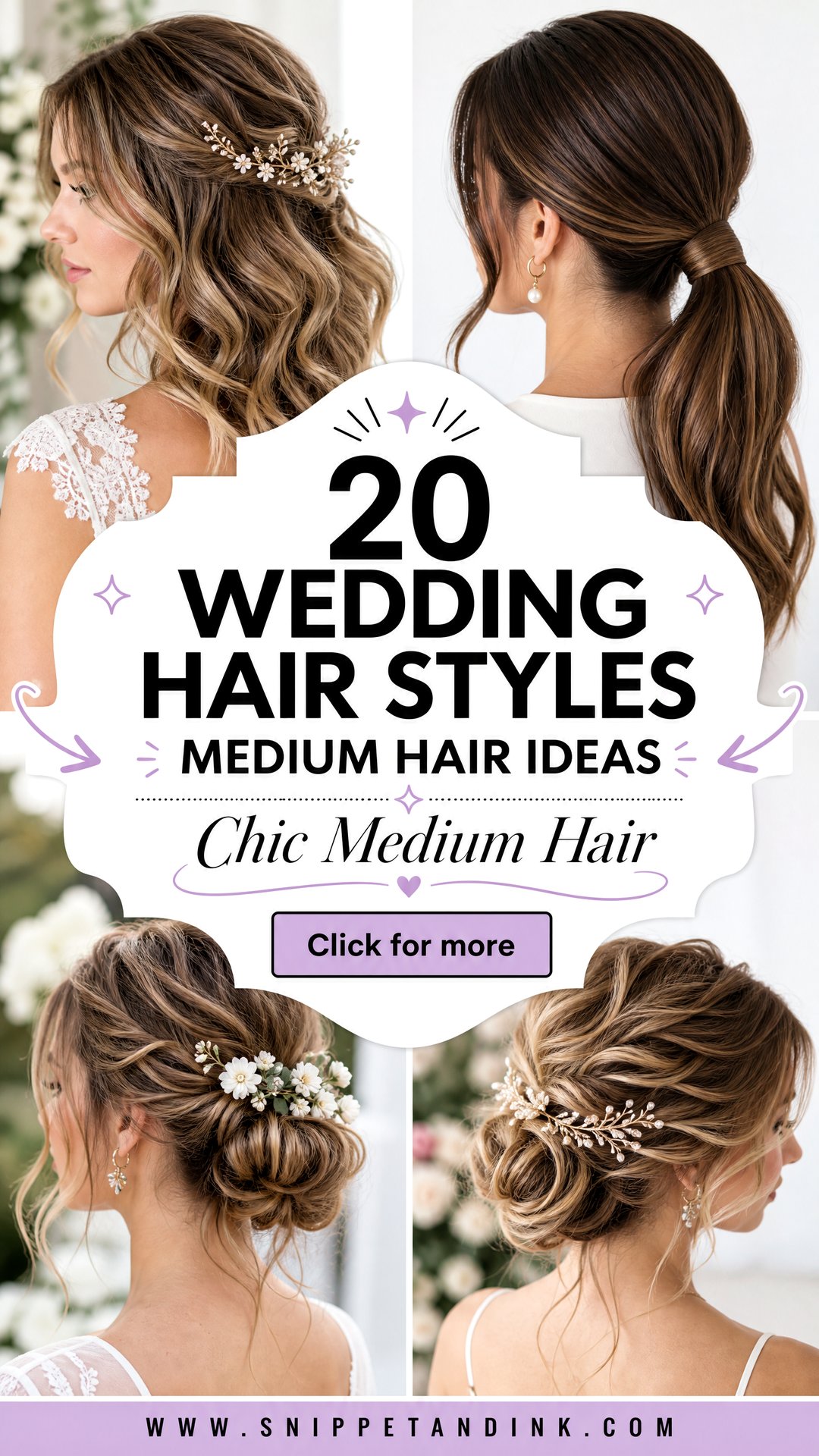 20 Wedding Hair Styles Medium Hair Chic Bridal Looks - 20 Wedding Hair Styles Medium Hair: Chic Bridal Looks