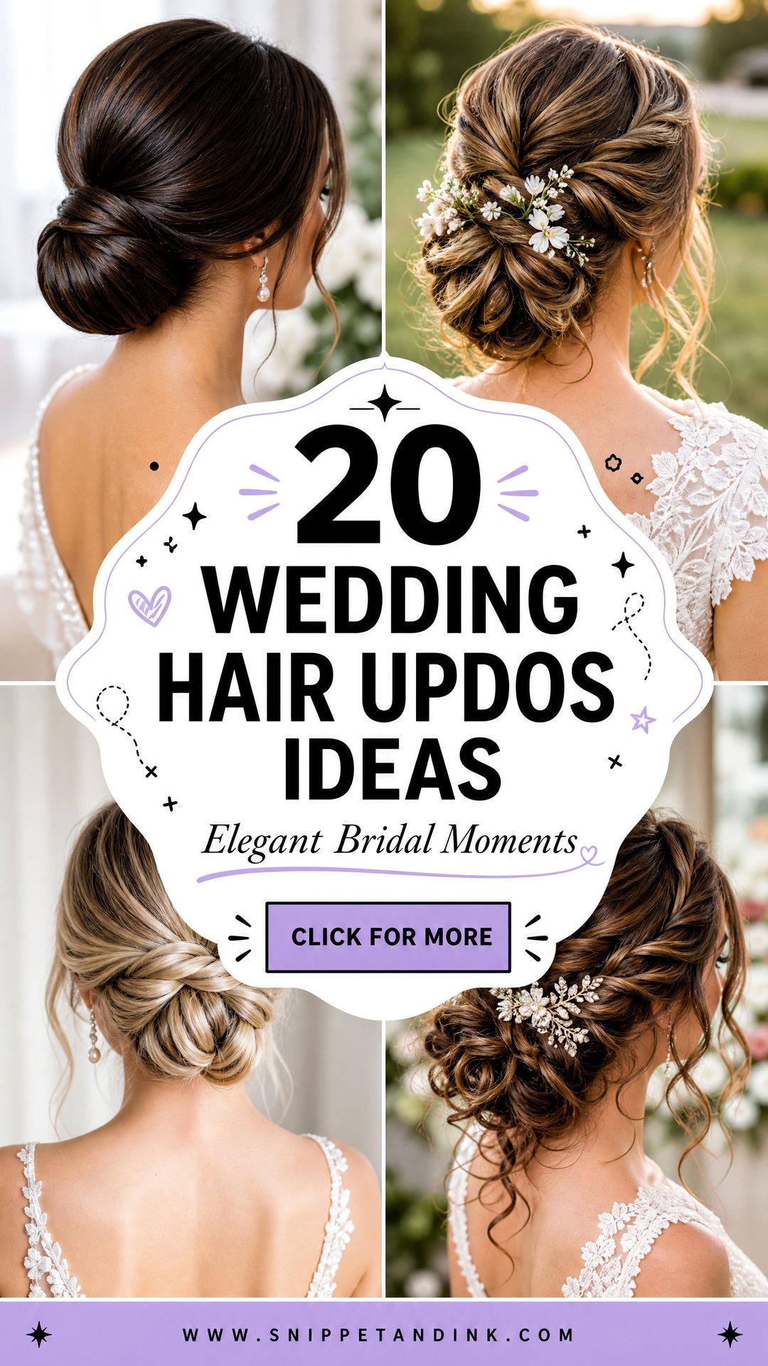 20 Wedding Hair Updos Ideas for Elegant Bridal Moments - 20 Wedding Hair Updos Ideas for Elegant Bridal Moments