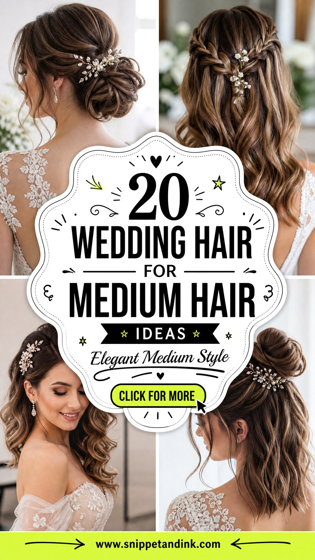 20 Wedding Hair for Medium Hair Ideas With Elegant Style - 20 Wedding Hair for Medium Hair Ideas With Elegant Style