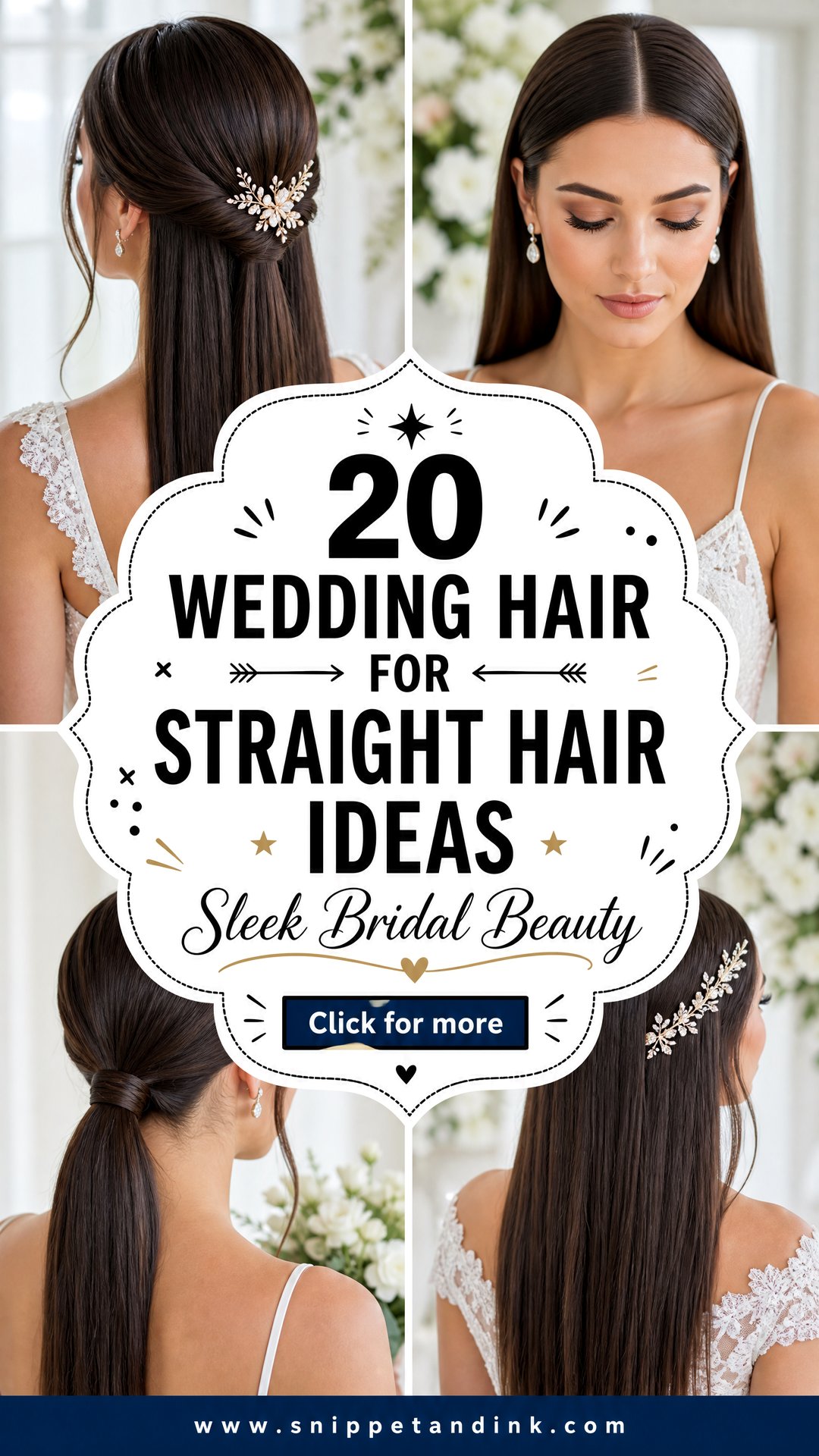 20 Wedding Hair for Straight Hair Ideas Brides Will Love - 20 Wedding Hair for Straight Hair Ideas Brides Will Love