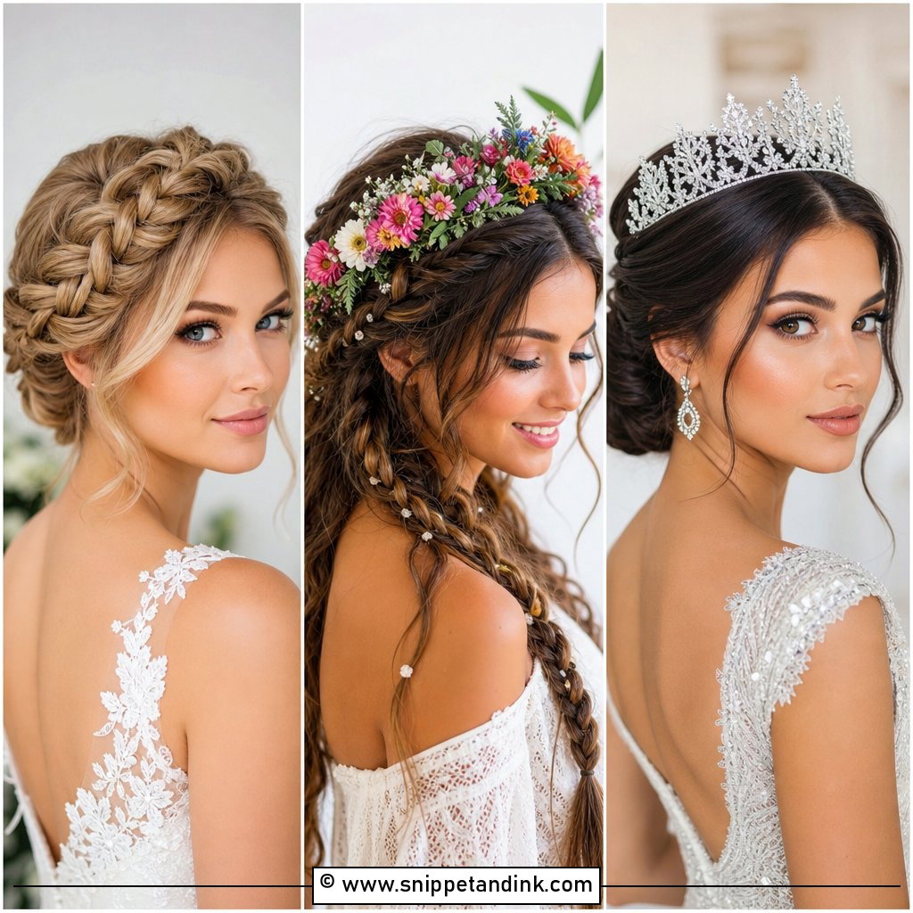 20 Wedding Hair with Crown Ideas for Regal Bridal Style