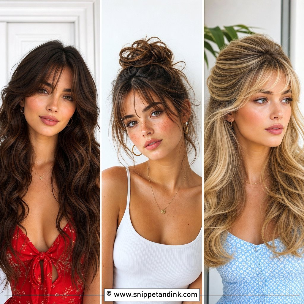 20 Wedding Hair with Fringe Ideas for Soft Modern Brides