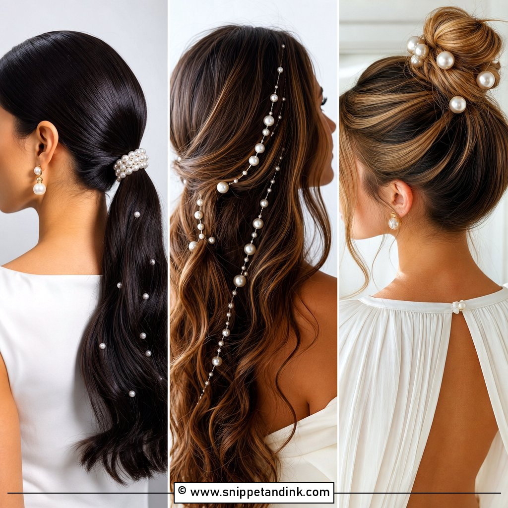 20 Wedding Hair with Pearls Ideas for Timeless Bridal Glam