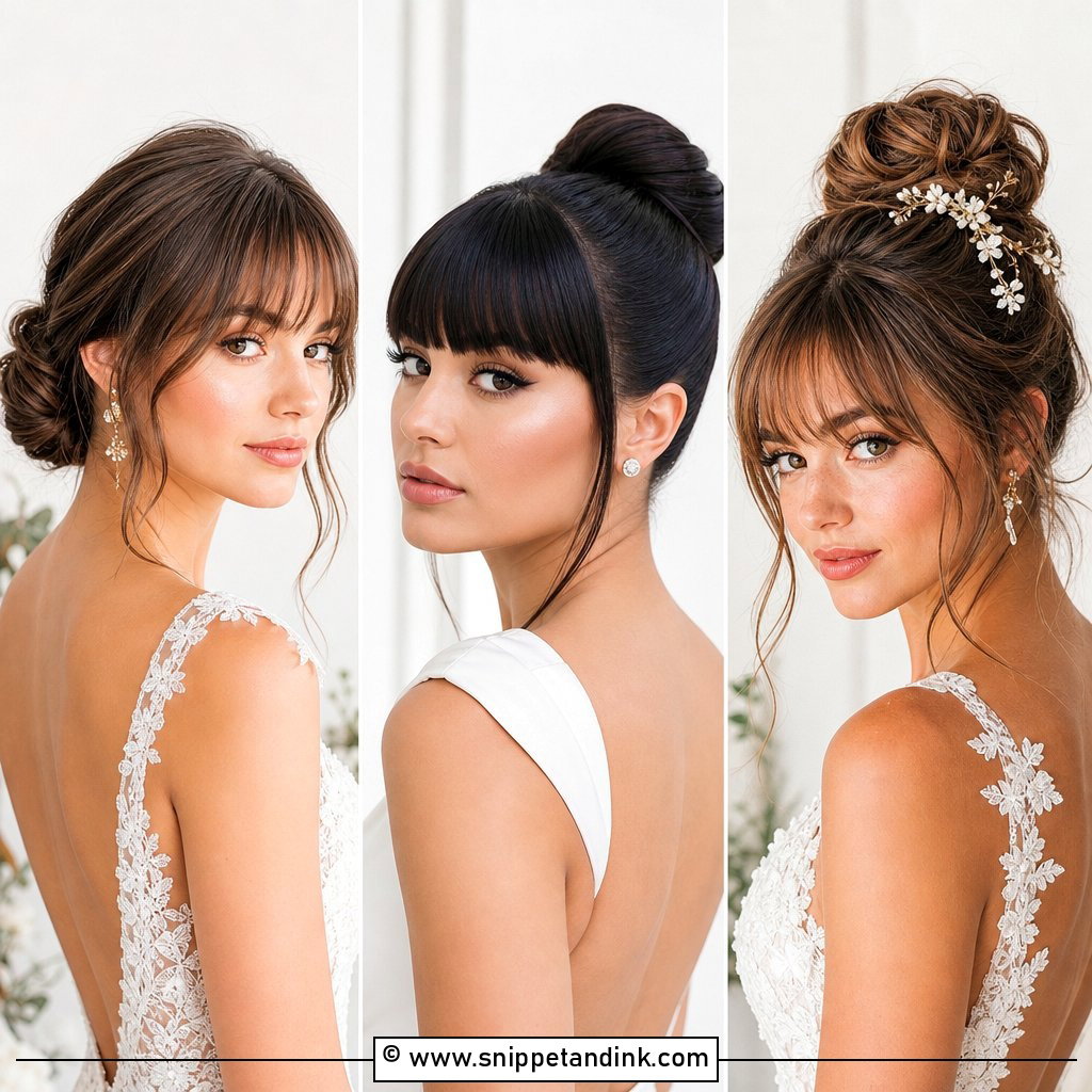 20 Wedding Hairstyle Bangs Ideas for a Soft Bridal Look