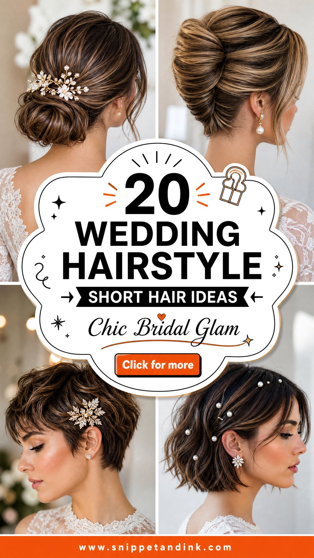 20 Wedding Hairstyle Short Hair Ideas for Chic Bridal Glam - 20 Wedding Hairstyle Short Hair Ideas for Chic Bridal Glam